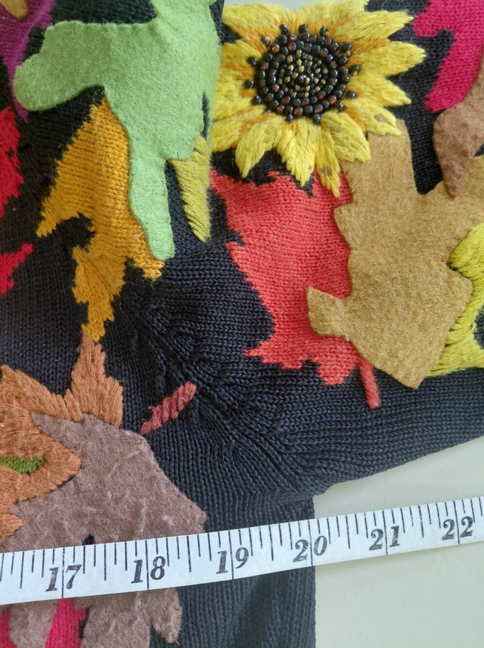 VINTAGE Michael Simon Sunflower Cardigan - Picture 6 of 10